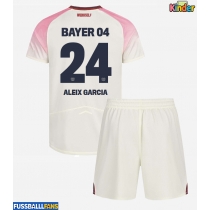 Bayer Leverkusen Aleix Garcia #24 Auswärts Trikotsatz Kinder 2025-26 Kurzarm (+ Kurze Hosen)